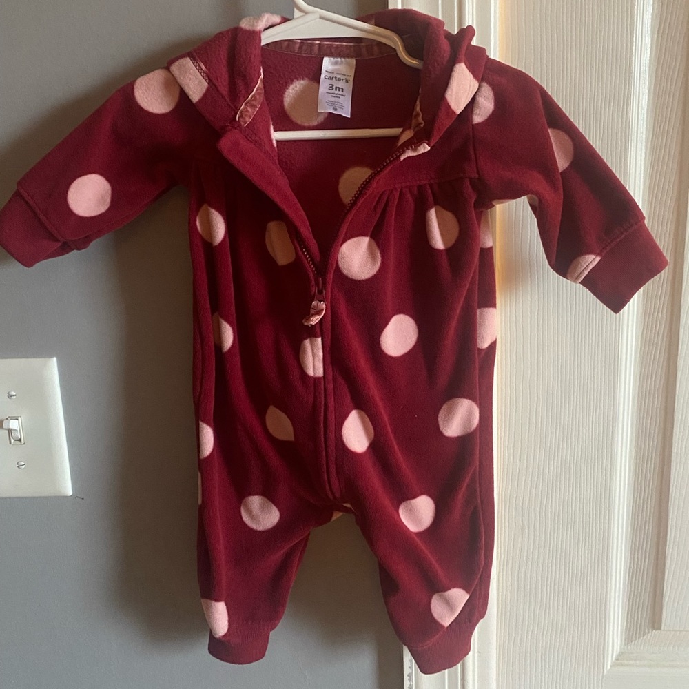 Gently used Carters fleece one piece
